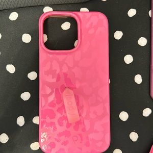 Loopy hot pink leopard IPhone 14 Pro Max case